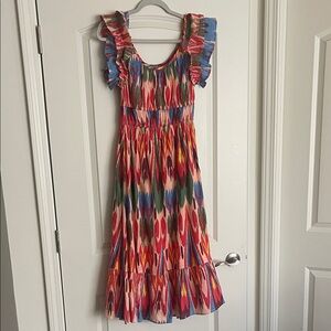 Anthropology THML Flutter Sleeve MIDI Dress